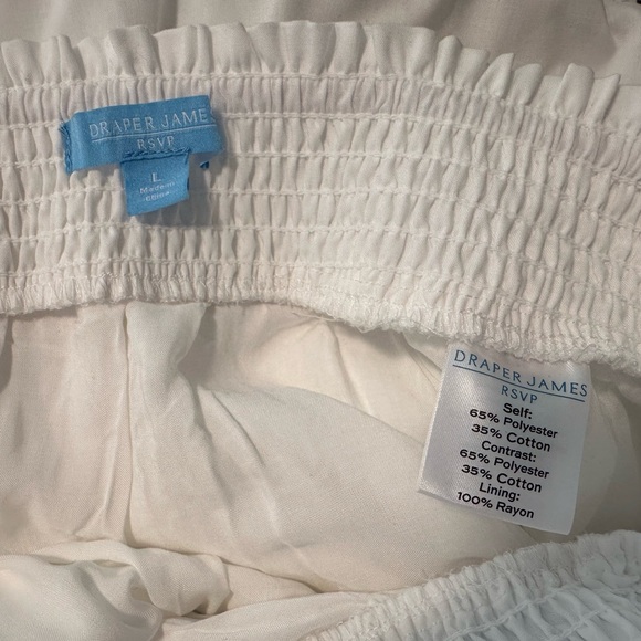 Draper James Geo Embroidered Midi Skirt Womens L Black & White A-Line Smocked - Picture 15 of 16